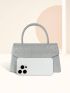 Glitter Square Bag Top Handle For Party Prom Wedding