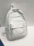 Minimalist Fashion Backpack White With Adjustable Strap