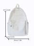 Minimalist Fashion Backpack White With Adjustable Strap