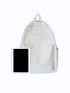 Minimalist Fashion Backpack White With Adjustable Strap
