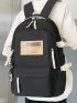Letter Print Design Functional Backpack With Adjustable Strap