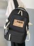 Letter Print Design Functional Backpack With Adjustable Strap