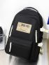 Letter Print Design Functional Backpack With Adjustable Strap
