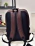 Minimalist Brown Functional Backpack With Adjustable Strap