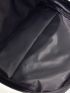 Solid Color Functional Backpack With Adjustable Strap