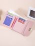 Colorblock Small Wallet Fold Over Fashion Style