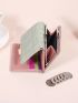Quilted Small Wallet Faux Pearl Decor Fold Over