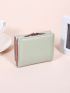 Quilted Small Wallet Faux Pearl Decor Fold Over