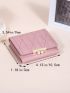 Faux Pearl Detail Small Wallet Quilted Fold Over