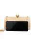 Mini Box Bag Rhinestone Decor Colorblock