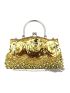 Beaded & Sequin Decor Evening Bag Kiss Lock Design for Party