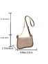 Small Flap Crossbody Bag Letter Graphic Contrast Binding