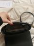 Small Flap Saddle Bag Metal Decor PU