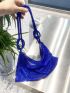 Rhinestone Decor Hobo Bag Glamorous For Party