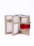 Genuine Leather Crocodile Embossed Small Wallet Funky Snap Button