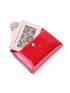 Genuine Leather Crocodile Embossed Small Wallet Funky Snap Button