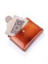 Genuine Leather Crocodile Embossed Small Wallet Funky Snap Button