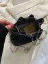 Mini Rhinestone Decor Bucket Bag For Party