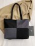 Colorblock Shopper Bag Medium For Shopping Canvas