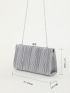 Ruched Detail Box Bag Small Kiss Lock For Party