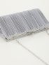 Ruched Detail Box Bag Small Kiss Lock For Party