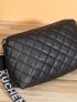 Medium Square Bag Quilted Pattern Metal Decor