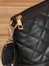 Medium Square Bag Quilted Pattern Metal Decor