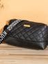 Medium Square Bag Quilted Pattern Metal Decor
