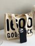 Small Shopper Bag Letter & Number Graphic