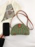 Small Straw Bag Paper Studded Decor