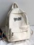 Letter Graphic Classic Backpack Preppy