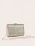 Mini Box Bag Hollow Design Metallic