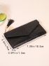 Crocodile Embossed Long Wallet PU Heart & Tassel Decor