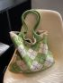 Argyle Pattern Crochet Bag Vacation