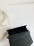 Metal Decor Square Bag Geometric Embossed