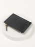 Minimalist Card Holder Snap Button Black