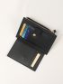 Minimalist Card Holder Snap Button Black
