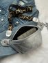 Quilted Waist Bag Fanny Pack Metallic With Coin Purse Funky