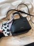 Twilly Scarf Decor Bucket Bag Small Black