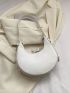 Minimalist Hobo Bag Small White