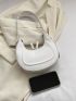 Minimalist Hobo Bag Small White