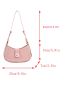 Medium Saddle Bag Baby Pink Fashionable Top Handle For Daily
