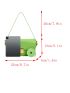 Small Square Bag Green Fashionable Flap For Summer