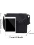 Medium Messenger Bag Black Pocket Front Adjustable Strap For Daily Crossbody Bags Women Canvas Youth Fashion Large Capacity Diagonal Shoulder Bag