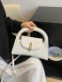 Medium Square Bag Metal Decor Double Handle For Work