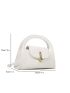 Medium Square Bag Metal Decor Double Handle For Work