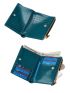Geometric Pattern Small Wallet Metal Decor With Zipper Credit Card Holder For Daily