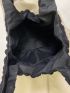 Medium Shoulder Tote Bag Black Ruched Detail Double Handle For Daily