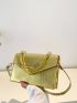 Crocodile Embossed Square Bag Metallic Funky PU