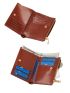 Quilted Small Wallet Fox Decor PU